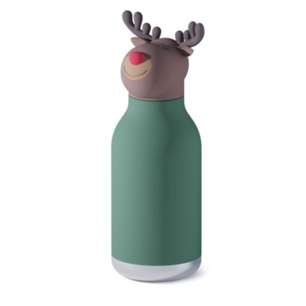 BESTIE-HOLIDAY-FLASCHE - Reindeer | mit Silikon Trinkhalm und Reinigungsbürste